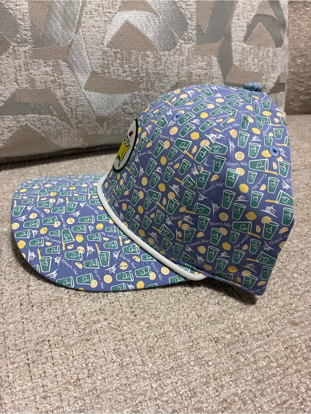 Masters Golf Cap with Green and Yellow Accents - Picture 2 of 4